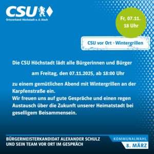 Mehr über den Artikel erfahren CSU vor Ort – Wintergrillen