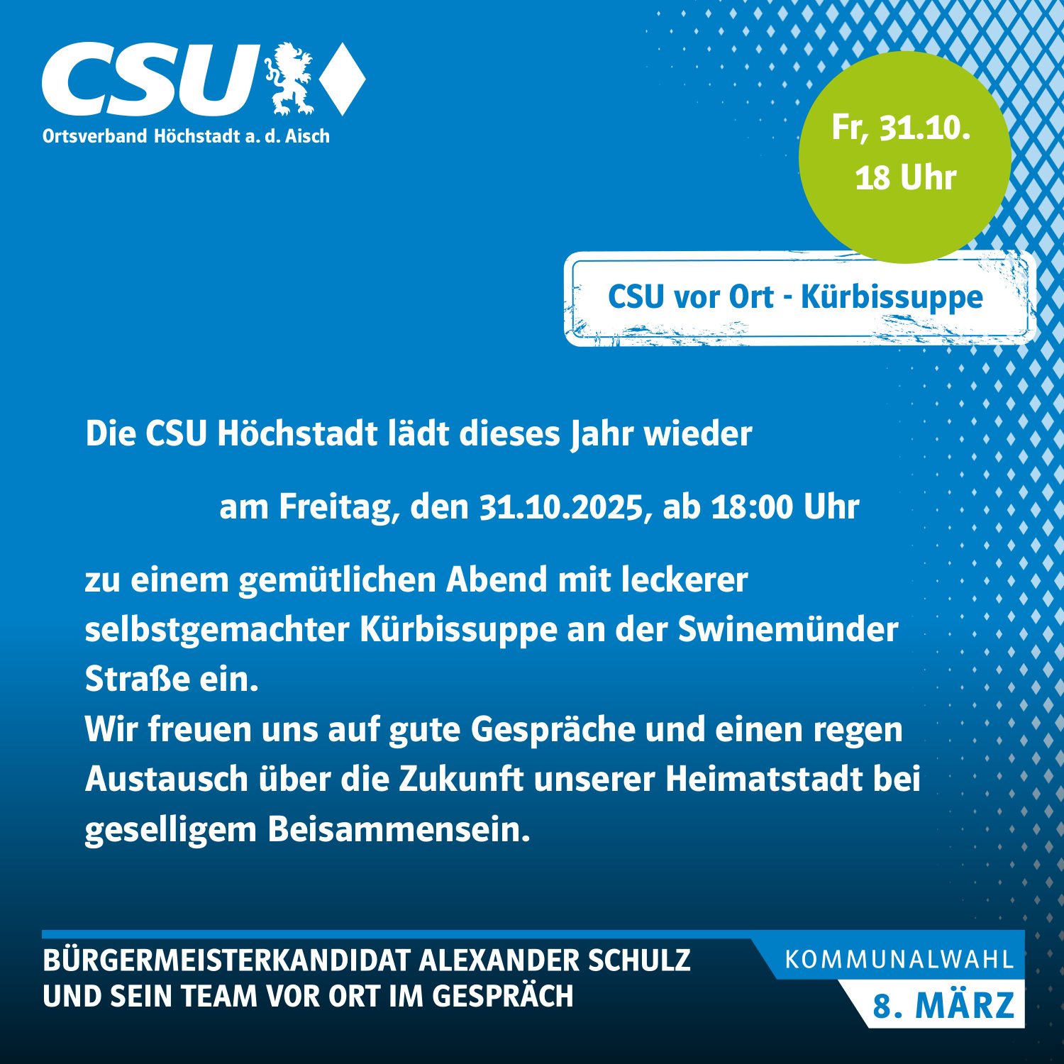 Du betrachtest gerade CSU vor Ort – Kürbissuppe
