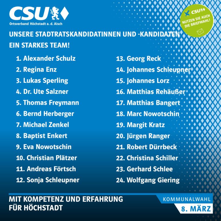 Mehr über den Artikel erfahren Mit Kompetent und Erfahrung für Höchstadt