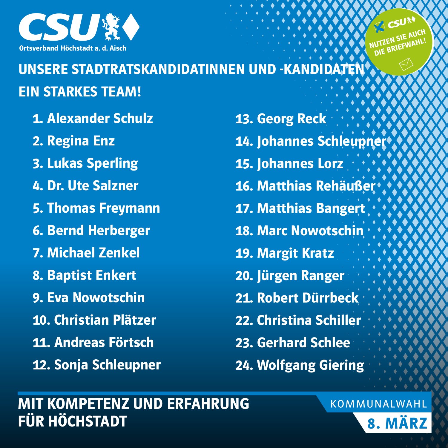 Du betrachtest gerade Mit Kompetent und Erfahrung für Höchstadt