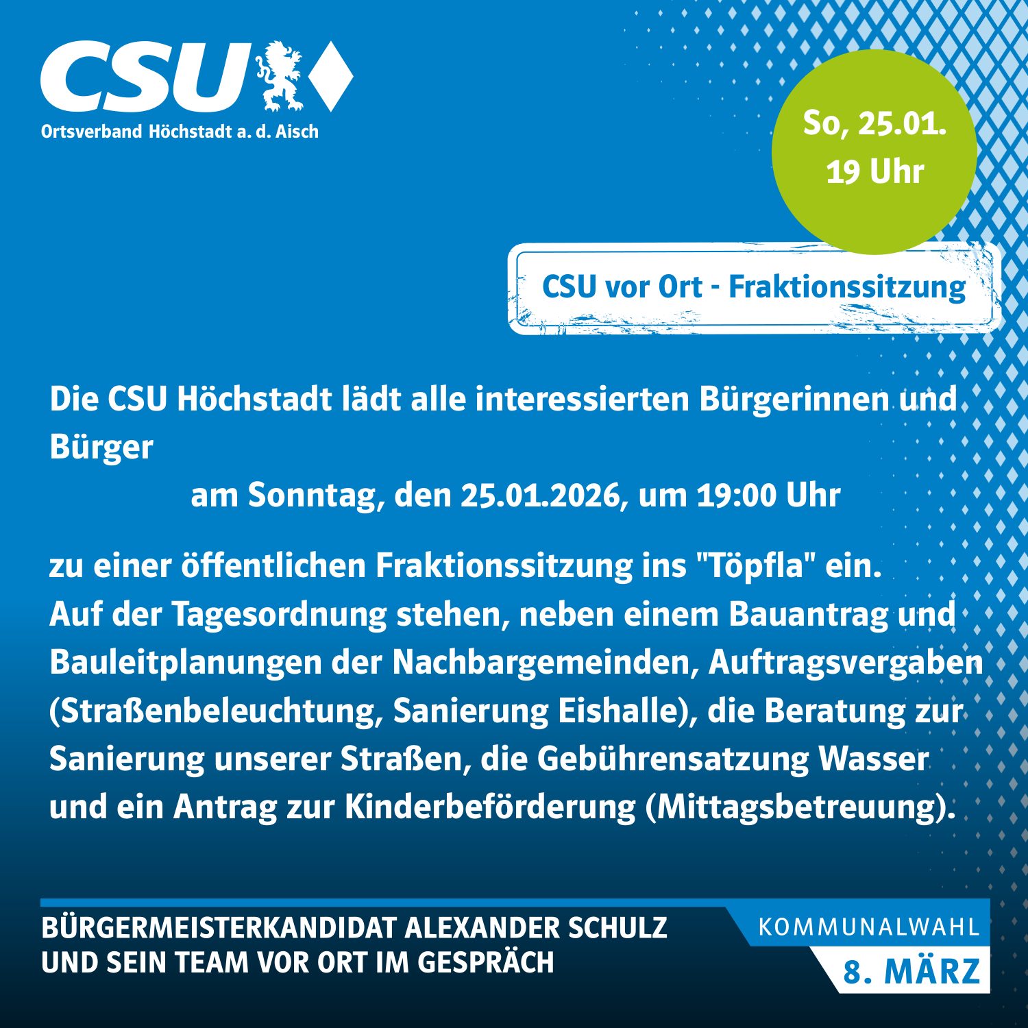 Du betrachtest gerade CSU vor Ort – Fraktionssitzung