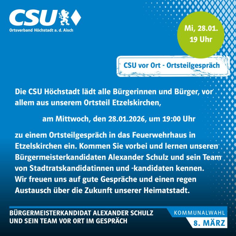 Mehr über den Artikel erfahren CSU vor Ort – Etzelskirchen