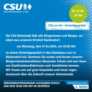 Mehr über den Artikel erfahren CSU vor Ort – Nackendorf