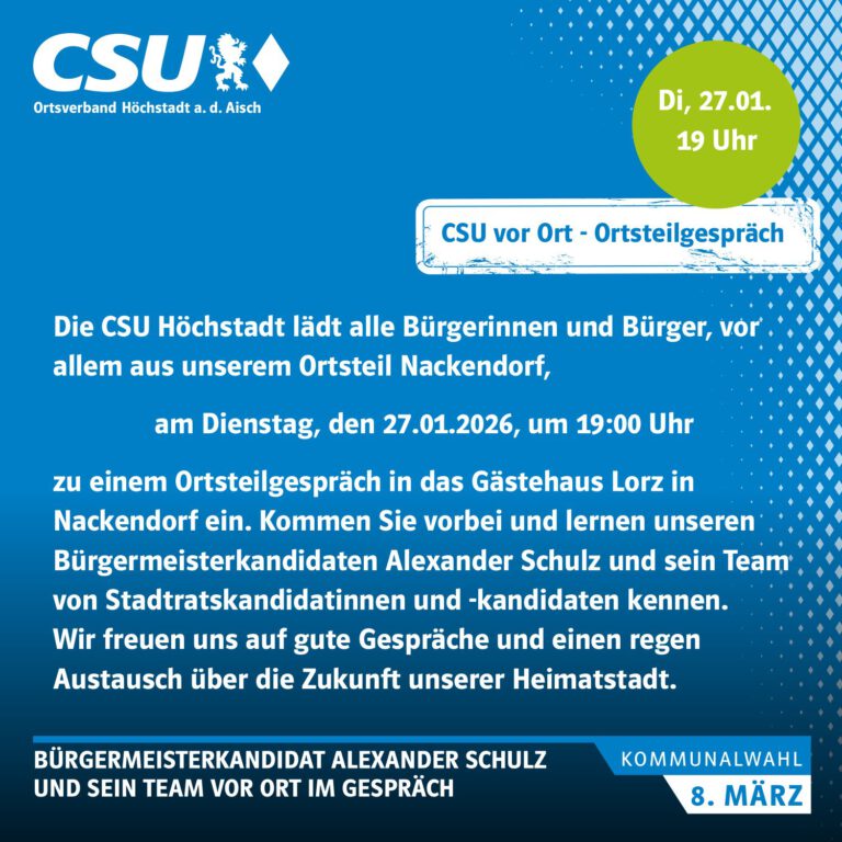 Mehr über den Artikel erfahren CSU vor Ort – Nackendorf