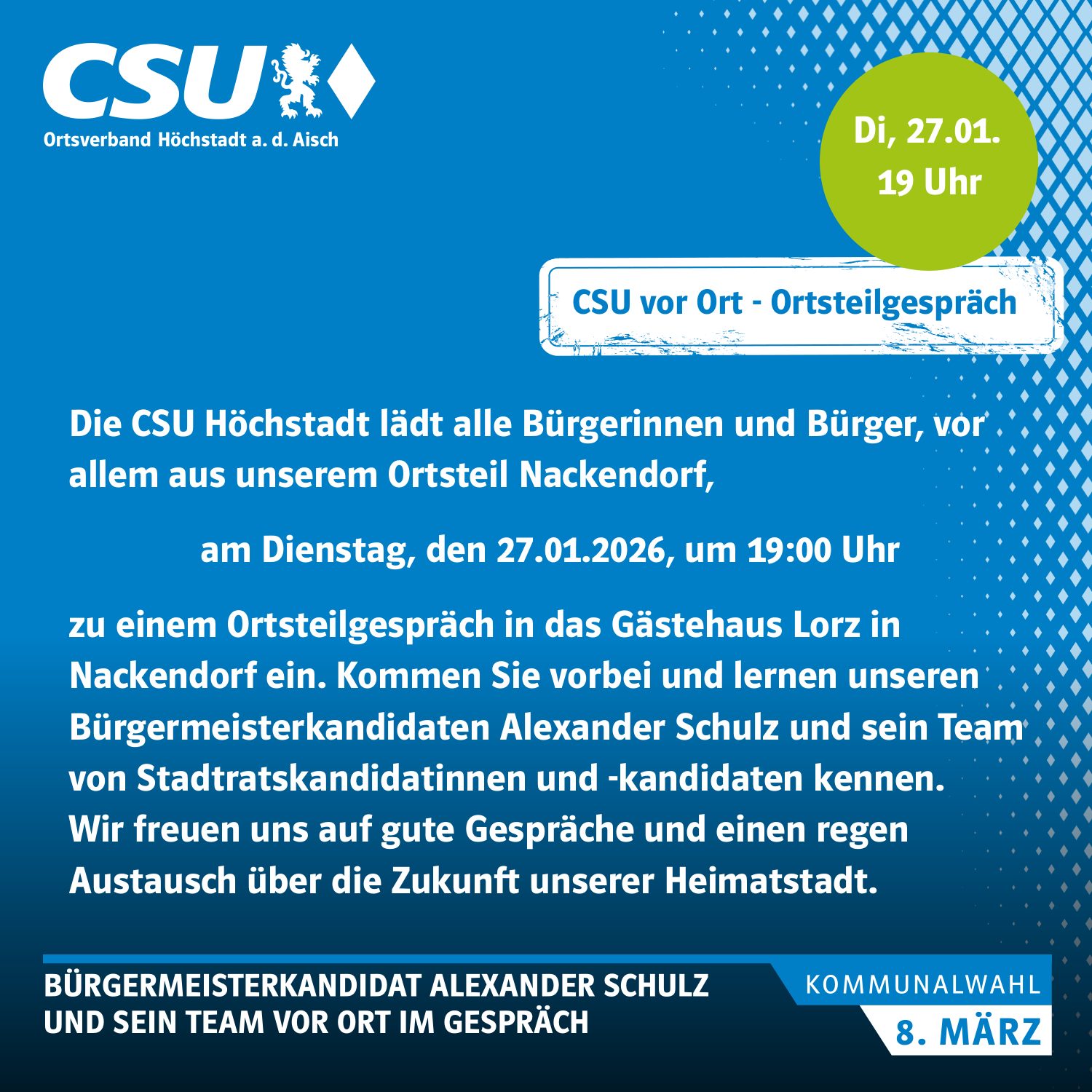 Du betrachtest gerade CSU vor Ort – Nackendorf